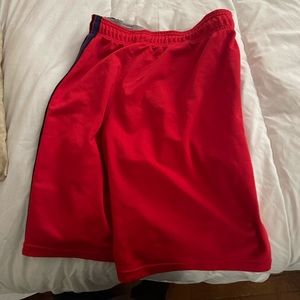 Red champion shorts